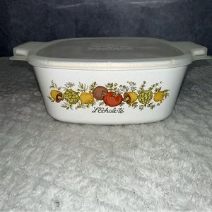 Vintage Corning Ware Spice of Life L'Echalote Casserole Dish A-1 1/2-B 1.5 Liter